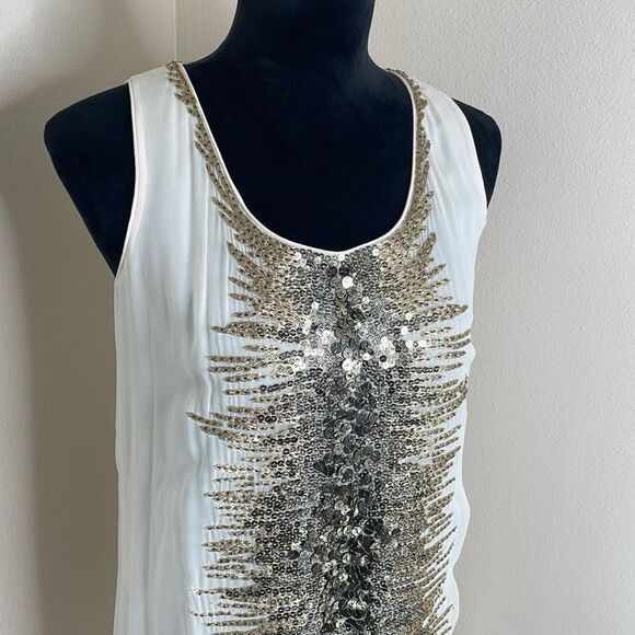 Adam sheer silk sequins mini dress - Picture 2 of 9